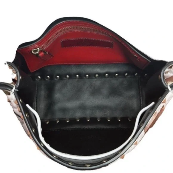 Valentino Garavani Rockstud Spike VLTN  Leather Medium Chain Top Handle Purse - Picture 11 of 16